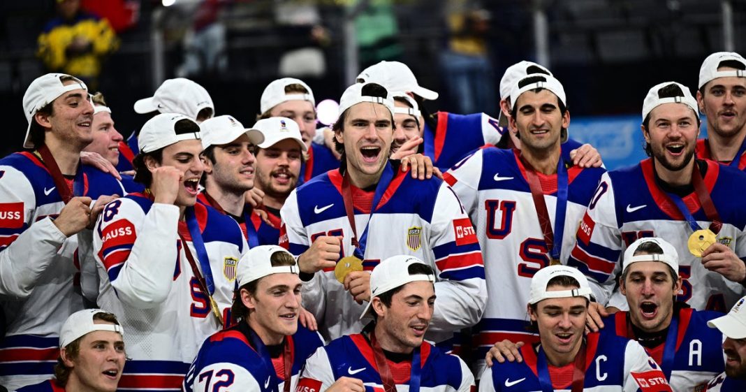 U.S. wins 1st ice hockey world championship in 92 years, honors Johnny Gaudreau