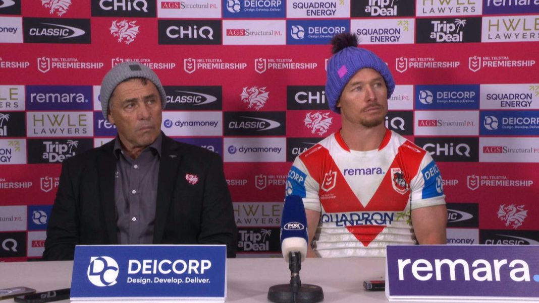 NRL 2025: Damien Cook’s impassioned defence of Kyle Flanagan, Shane Flanagan, Dragons press conference, what did he say, rugby league news