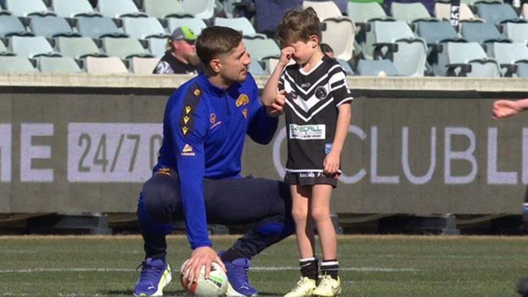 WATCH: ‘Pep talk’ — Cameras capture Eels star’s ‘special’ moment with junior